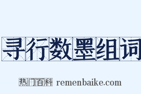 寻行数墨组词是什么意思的图片